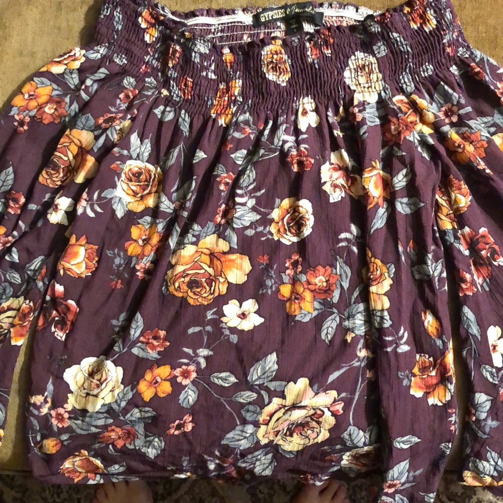 Off the shoulder flower top